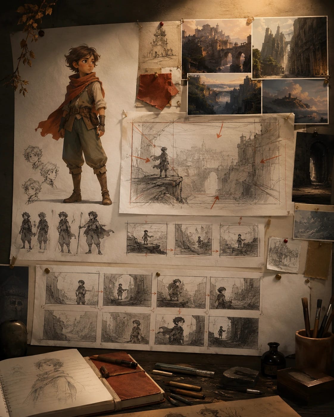 Character, world, and shot planning for an animated pilot