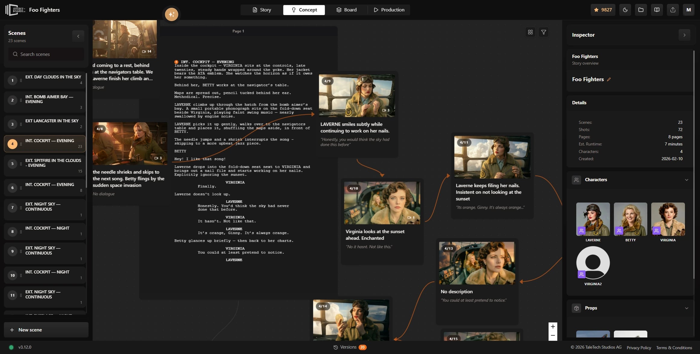 Script-to-visual planning for animated explainer production